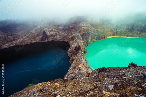 Kelimutu, mit Kraterseen in verschiedenen Farben  auf der Insel Flores, Indonesien photo
