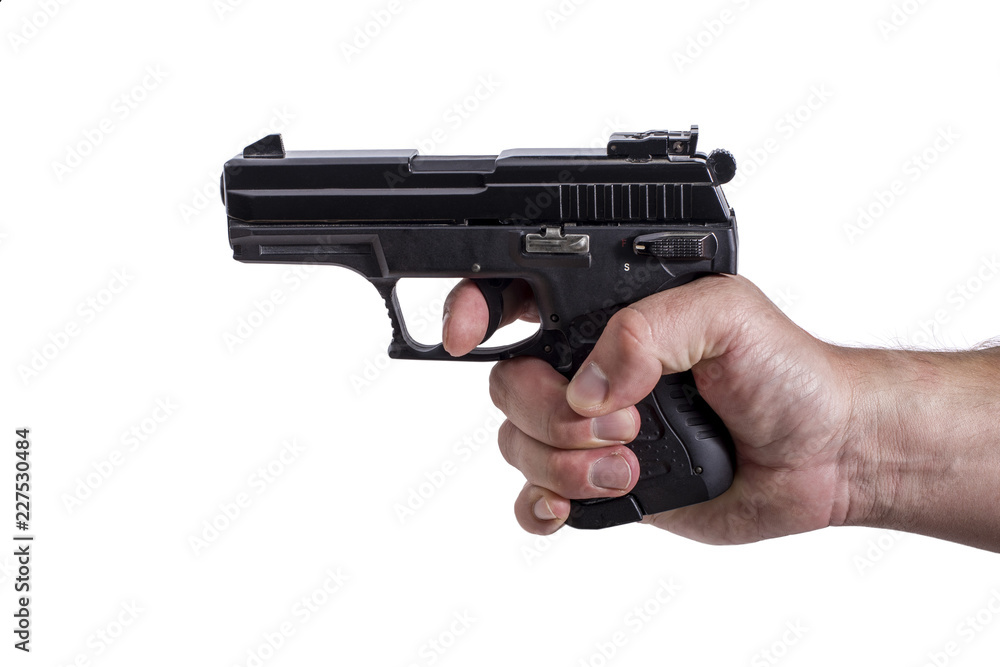 Handgun isolated on white background Handgun isolated on white background