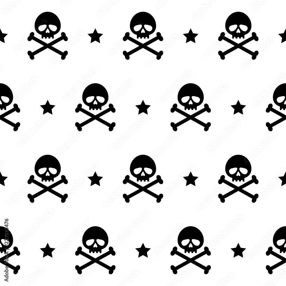 texture skull bone repeated seamless pattern print white black pirate texture skull bone repeated seamless pattern print white black pirate