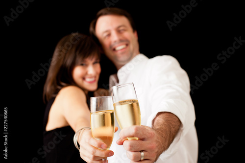 Happy Couple Celebrating the New Year