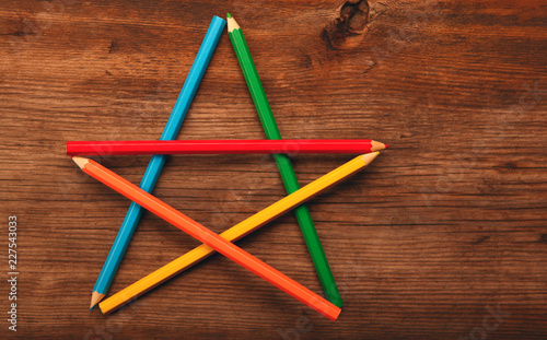 Pencil star figure table  photo