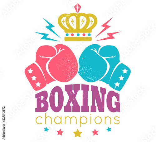 Vintage logo for boxing.