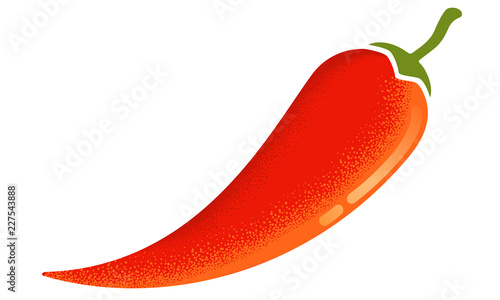 Retro illustration of a chili pepper.