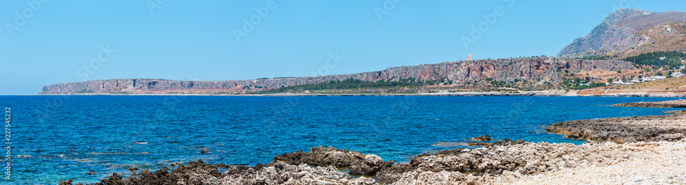 Cala di Punta Lunga coast, Macari, Sicily, Italy