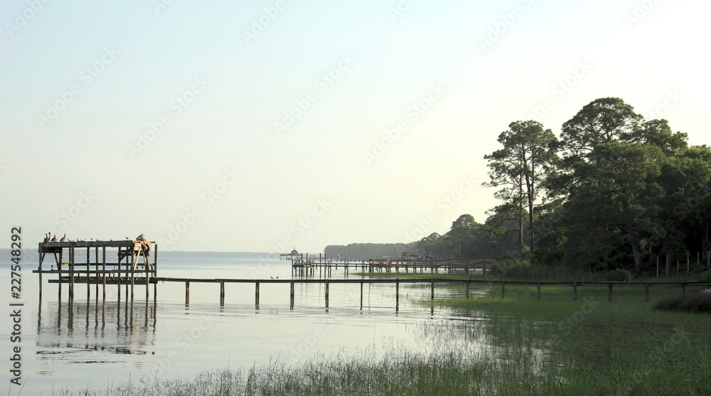 Florida, Apalachicola Bay. Morning view on Gulf of Mexico