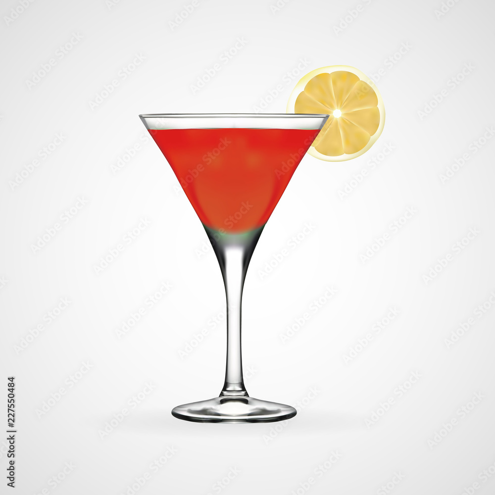 Red cocktail glass, vector, illustration, eps file Red cocktail glass, vector, illustration, eps file