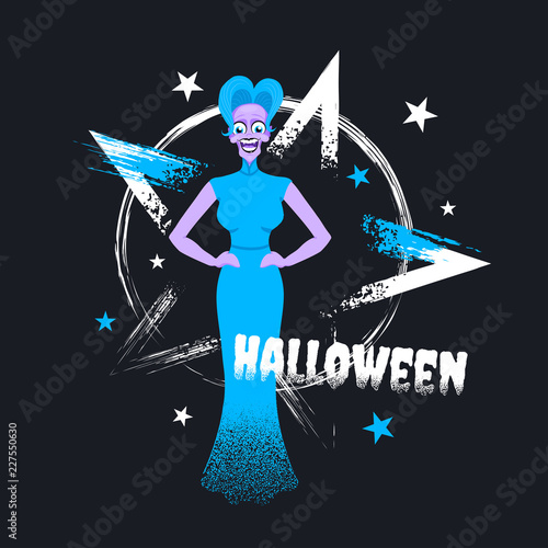 Blue vampire halloween