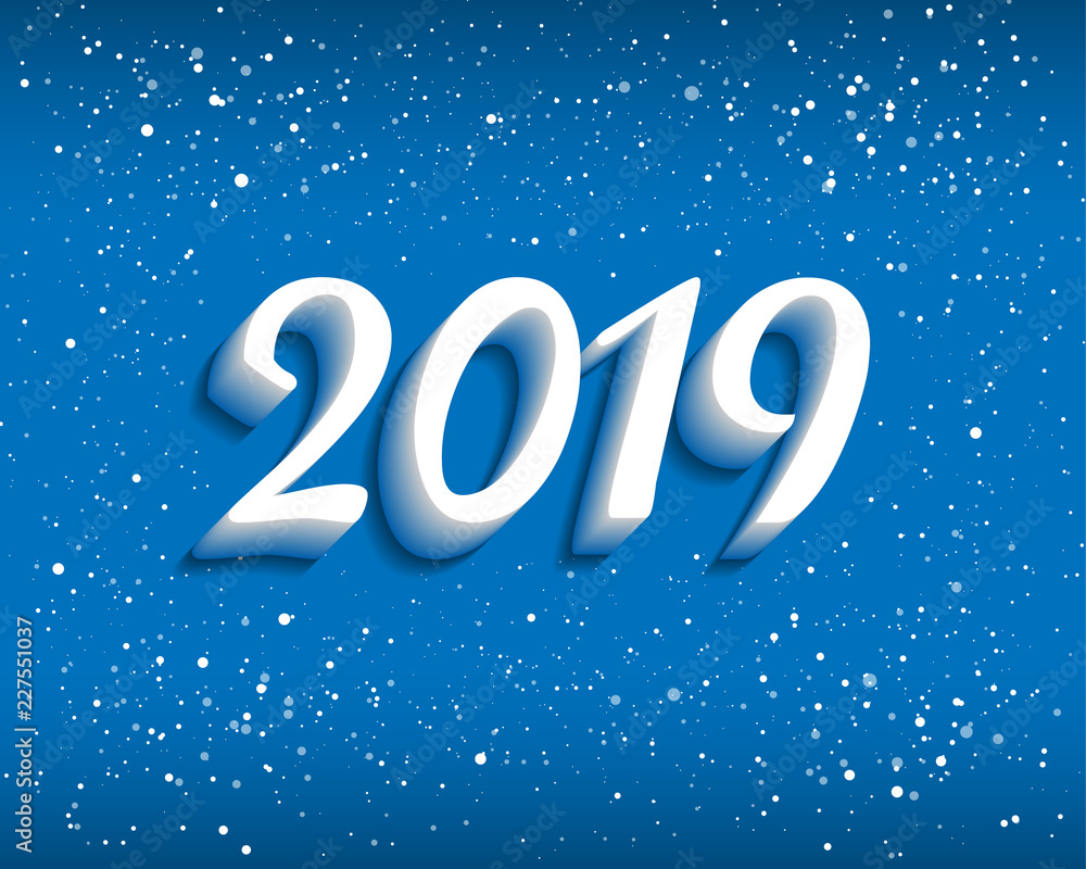 Happy new 2019 year. Greetings card. Colorful design. Vector illustration. Happy new 2019 year. Greetings card. Colorful design. Vector illustration.