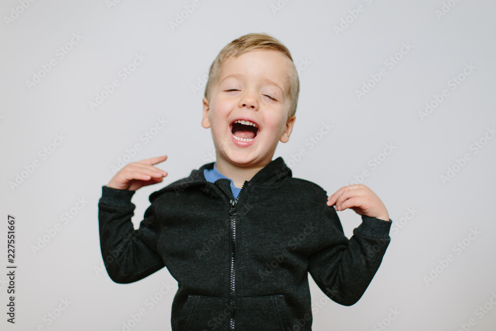 Silly young boy singing and dancing Silly young boy singing and dancing