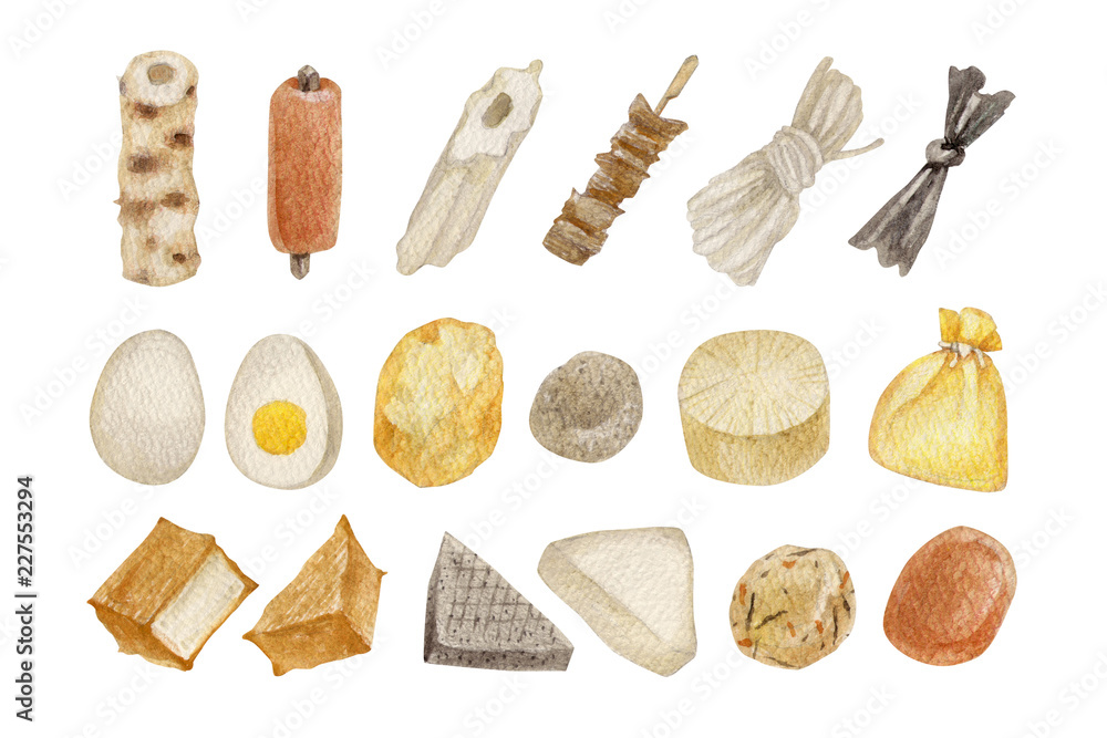 おでん 日本料理 鍋料理 水彩 イラスト Stock Illustration Adobe Stock