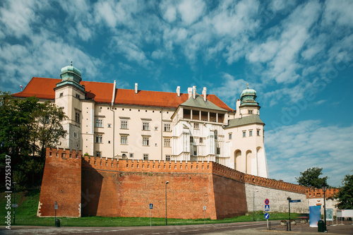 Krakow, Poland. Wawel Castle In Summer Day. Famous Landmark. UNE