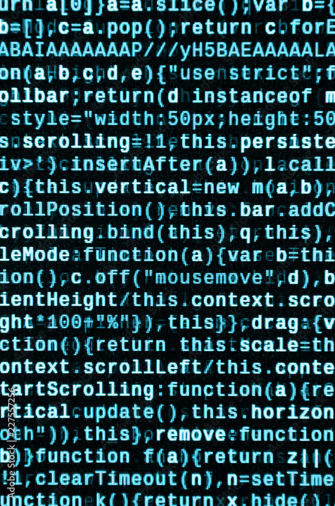 Javascript functions, variables, objects. Monitor closeup of function ...