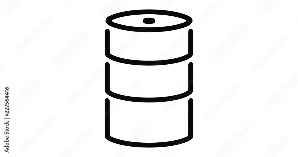 Barrel line icon motion graphic animation with alpha channel. Barrel line icon motion graphic animation with alpha channel.