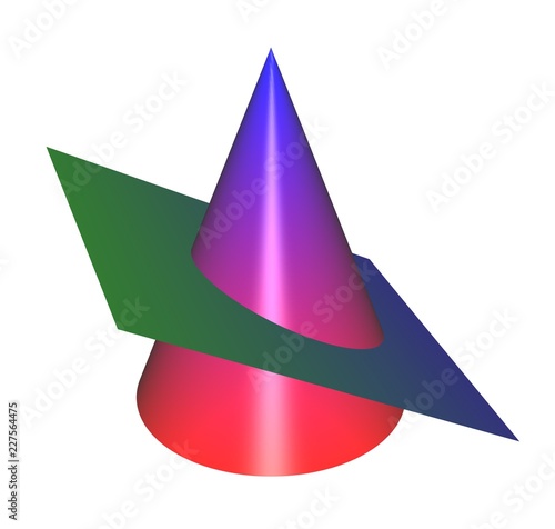 Принти на полотні Conic Sections: Ellipse, Small Eccentricity without Grid