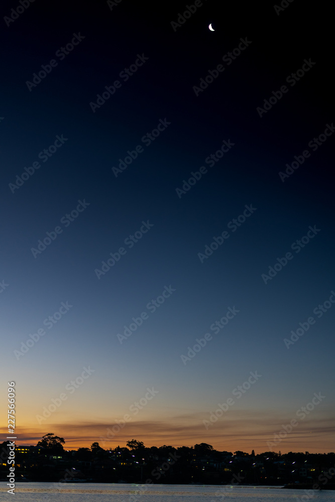 Fototapeta premium moon high in sky 