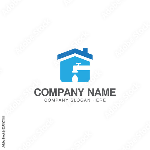 Home plumbing logo or icon design template