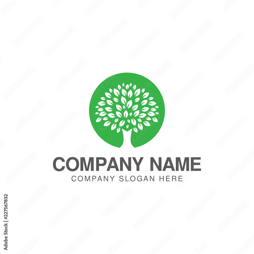 Tree green logo design vector Tree green logo design vector
