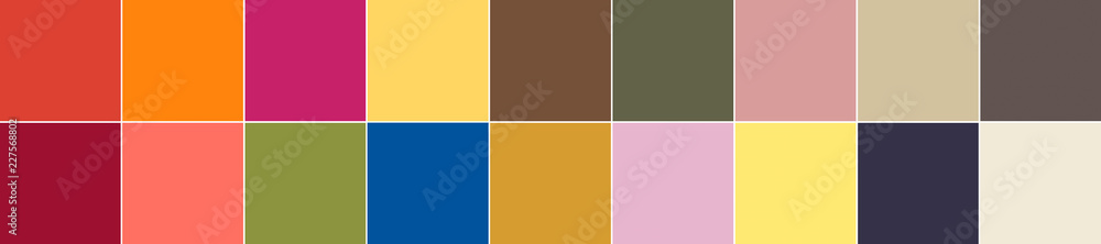 18 Pantone colors of the season spring summer 2019 palette. Pantone NY and London Fashion Week Colors. Top 14 + 4 neutrals