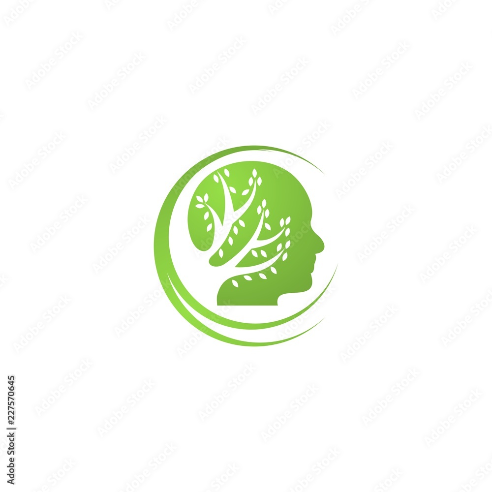 Head Human Tree Silhouette Abstract Nature Ecology Icon Logo Design Template Element Vector Head Human Tree Silhouette Abstract Nature Ecology Icon Logo Design Template Element Vector