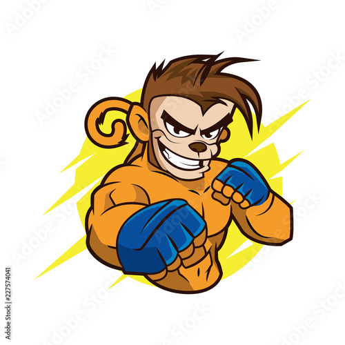 monkey martial art fight pose