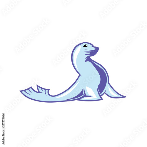 Walrus logo design template, Walrus vector icon
