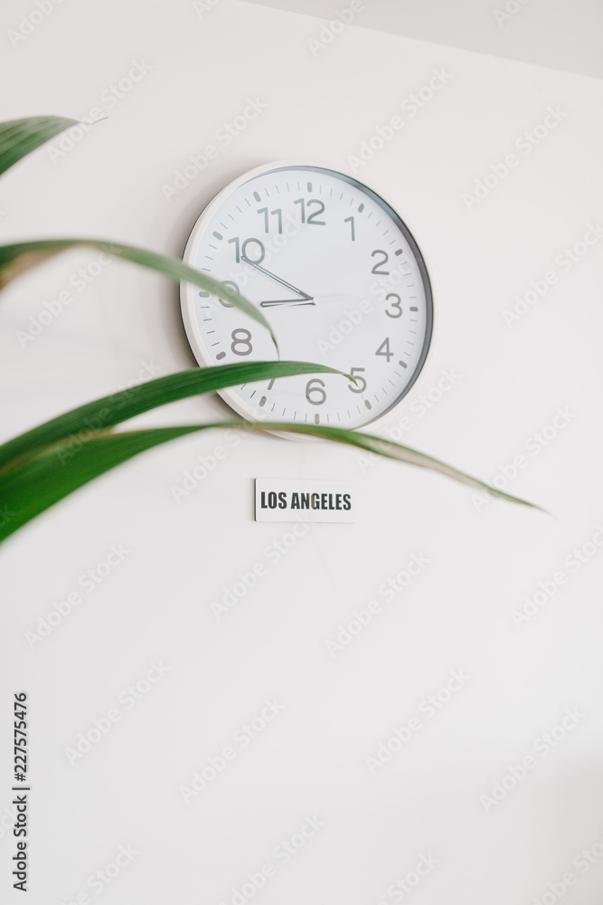 Clock with Los Angeles time Stock Photo Adobe Stock