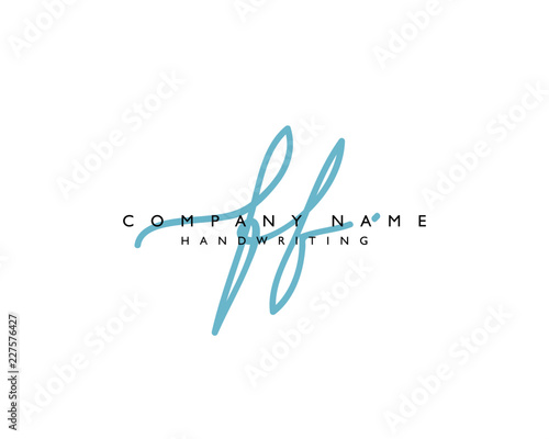 F F Initial handwriting logo