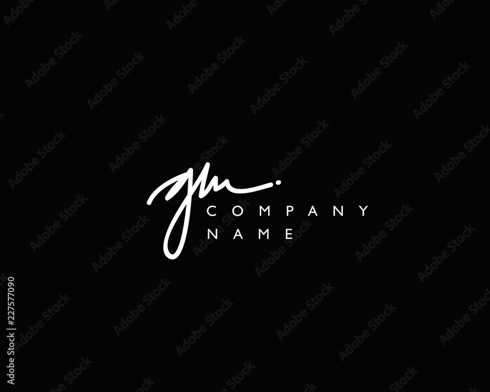 G M Initial handwriting logo G M Initial handwriting logo