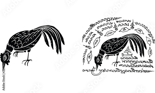 Thai tradition painting,Thai tattoo, vector
