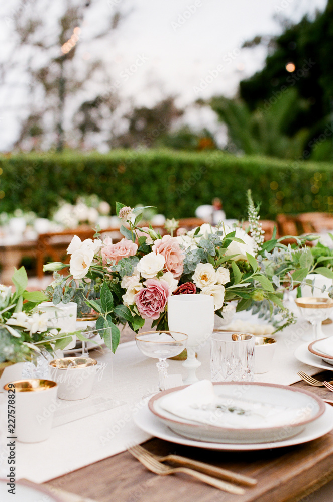 Romantic Garden Wedding Reception table Romantic Garden Wedding Reception table