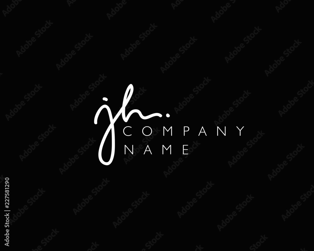 J H Initial handwriting logo J H Initial handwriting logo