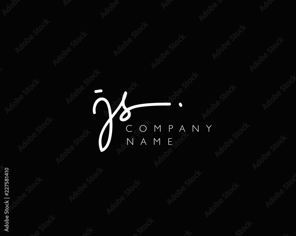 J S Initial handwriting logo J S Initial handwriting logo