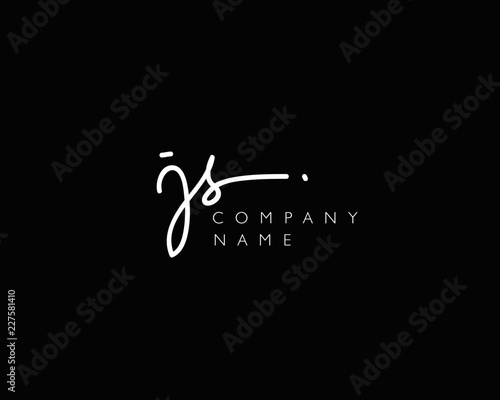 J S Initial handwriting logo