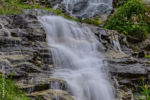 Waterfall in the forest in Austria near Heiligenblut am Gro  glockner