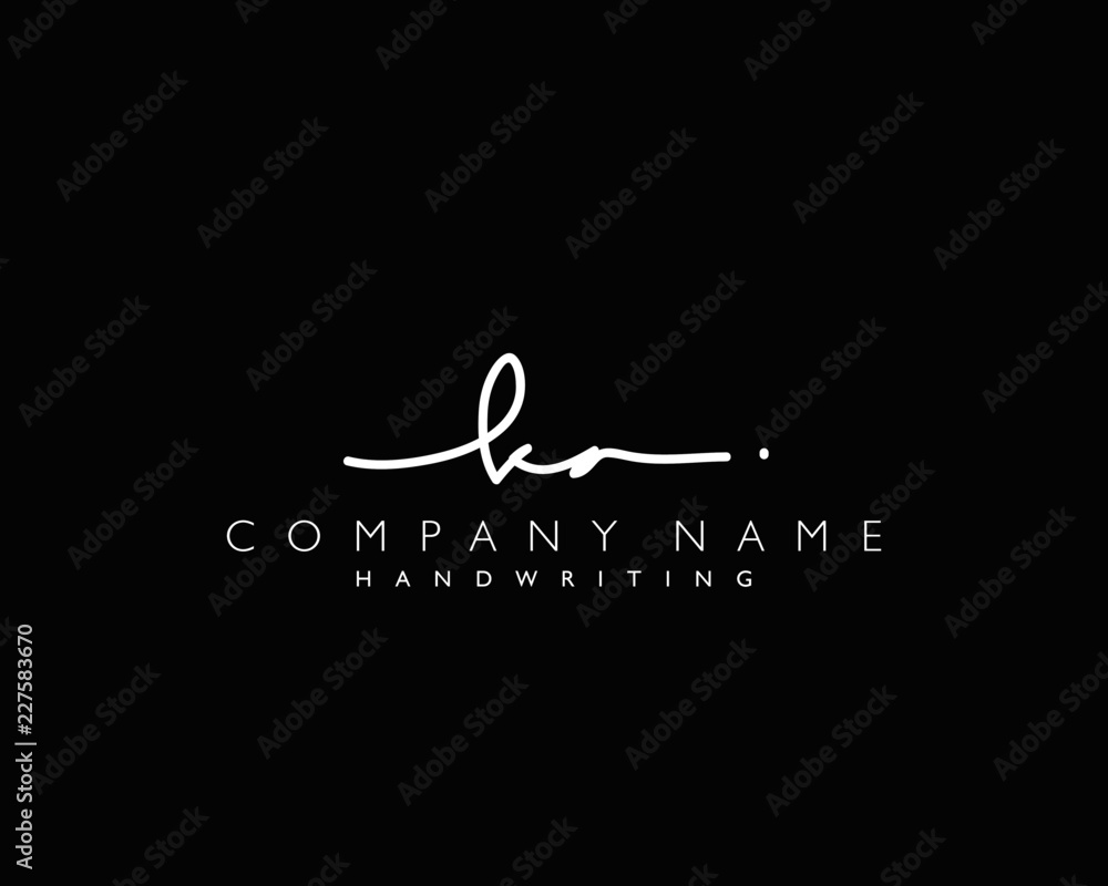 K A Initial handwriting logo K A Initial handwriting logo