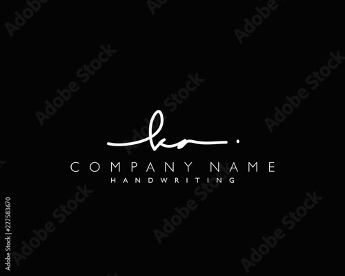 K A Initial handwriting logo