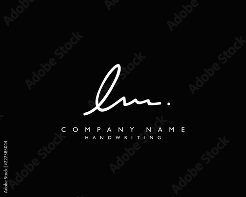 L M Initial handwriting logo