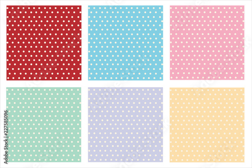 red greenmint purple blue pink yellow dot vector