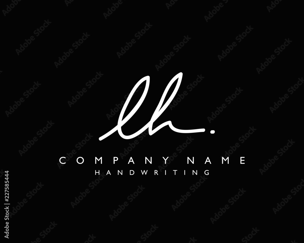 L H Initial handwriting logo L H Initial handwriting logo
