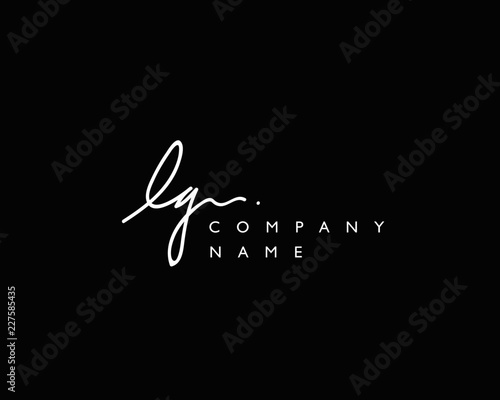 L G Initial handwriting logo photo