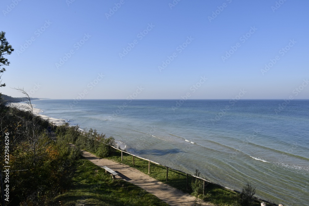 Spectacular view of Jastrzebia Gora, a seaside resort on the Polish Baltic coast.