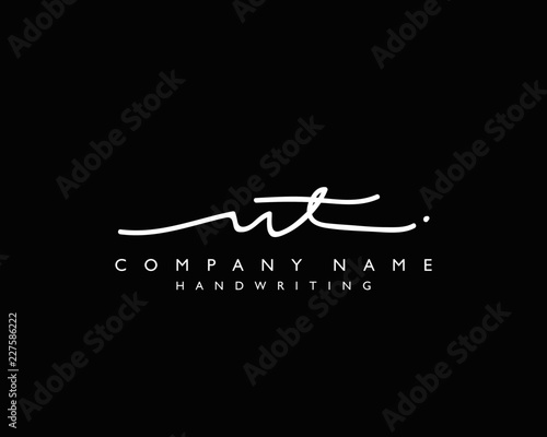 N T Initial handwriting logo