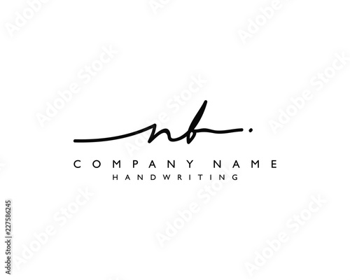 N B Initial handwriting logo