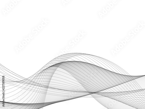 Curve and blend gray and white abstract background