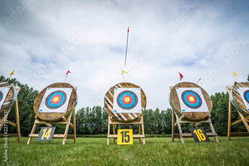 Arrow in front of the target