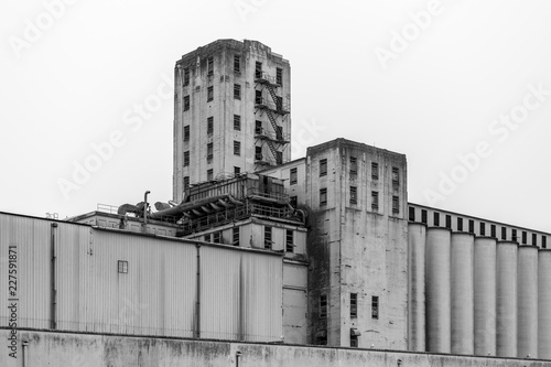 Abandoned delipedated industrial building photo