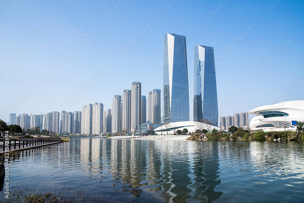 Meixi Lake Park, Changsha, Hunan, China Meixi Lake Park, Changsha, Hunan, China
