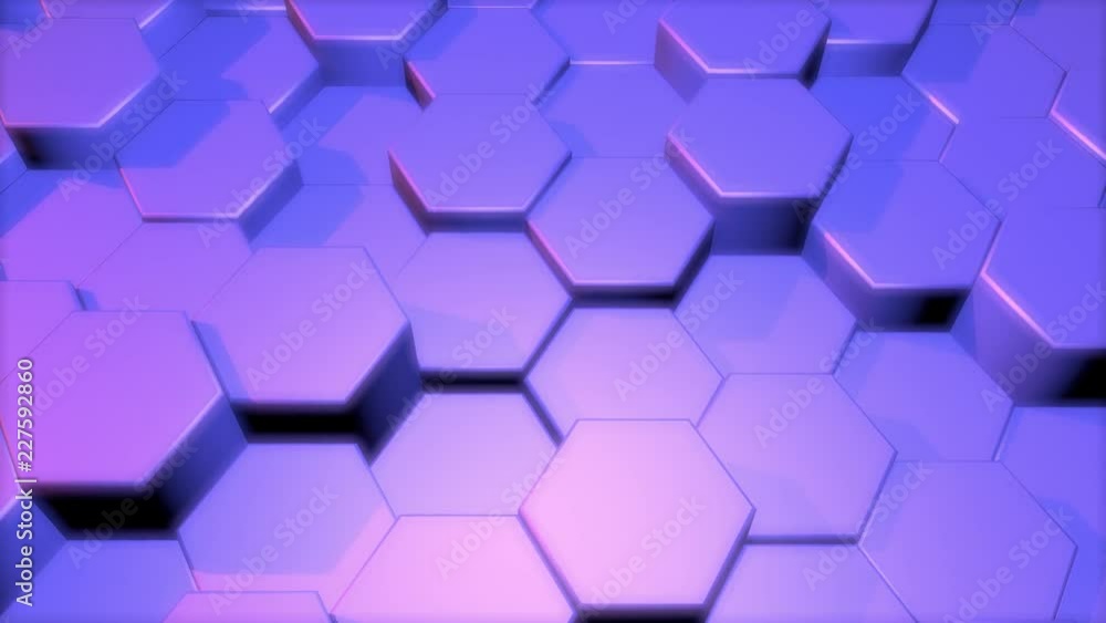 3d animation abstract of hexagon motion background with seamless loop 3d animation abstract of hexagon motion background with seamless loop