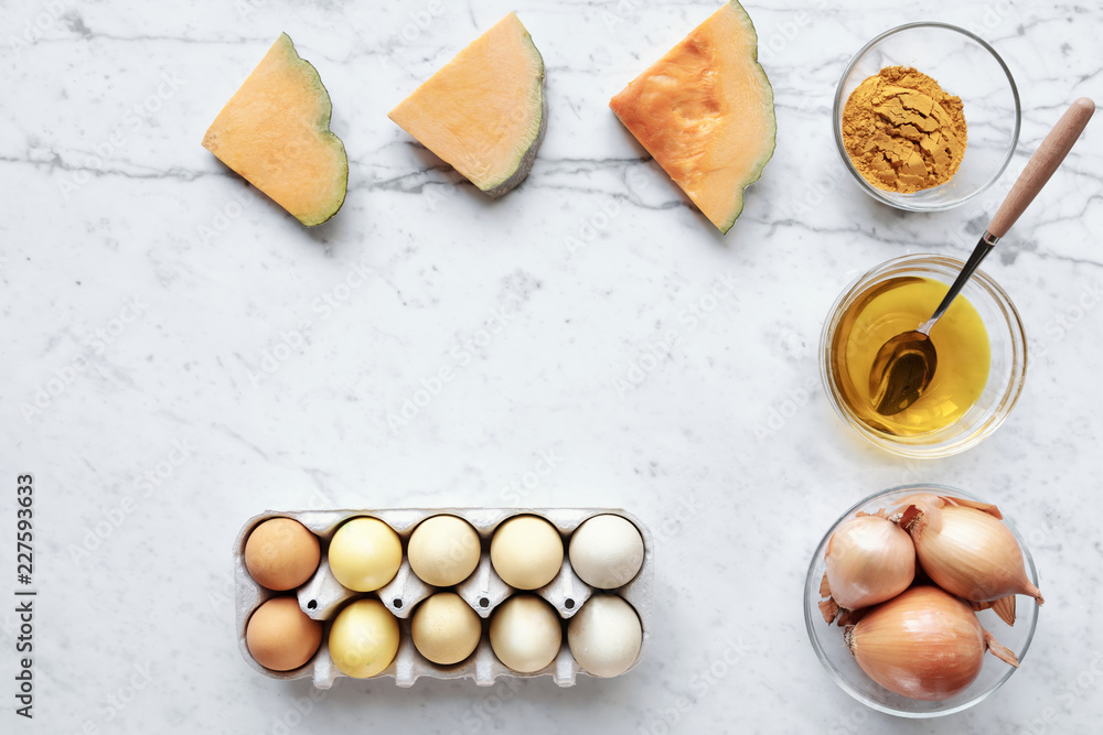 Easter eggs dyed with natural ingredients Easter eggs dyed with natural ingredients