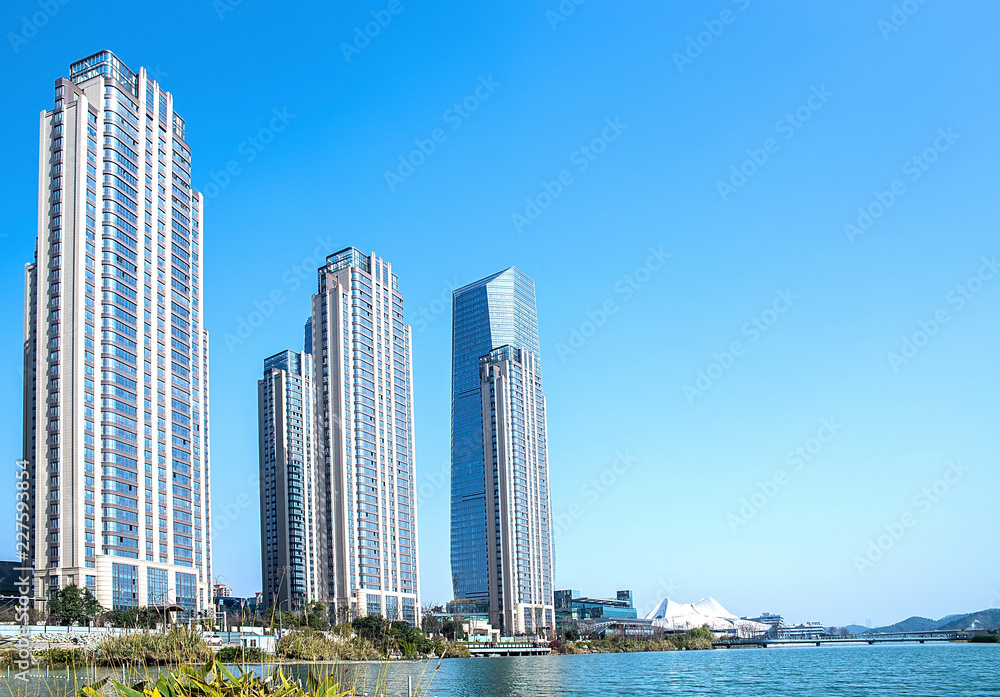 Real Estate Development in Meixi Lake Park, Changsha, Hunan, China Real Estate Development in Meixi Lake Park, Changsha, Hunan, China